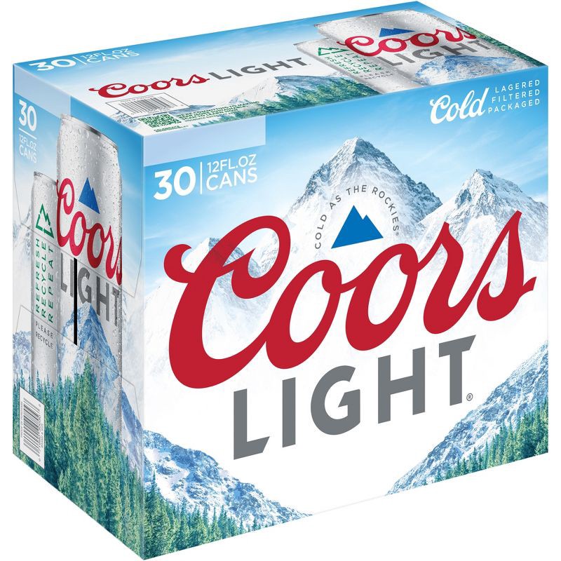 slide 10 of 10, Coors Light Beer - 30pk/12 fl oz Cans, 30 ct; 12 fl oz