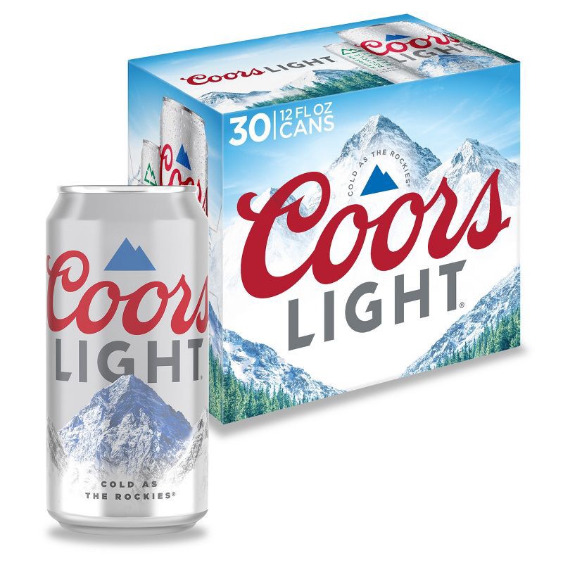 slide 1 of 10, Coors Light Beer - 30pk/12 fl oz Cans, 30 ct; 12 fl oz