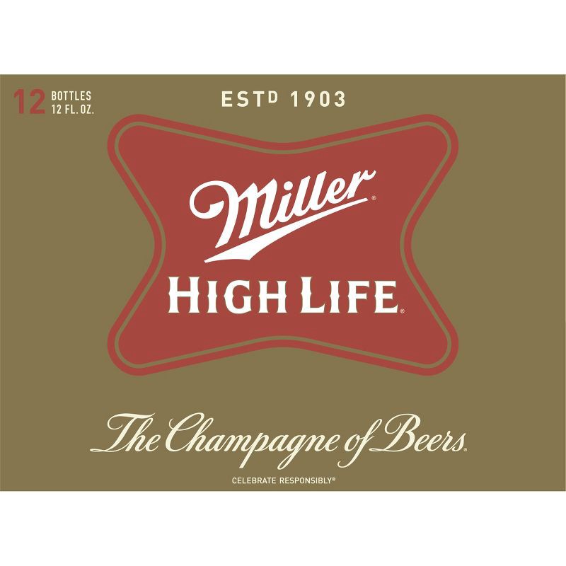 slide 7 of 8, Miller High Life Beer - 12pk/12 fl oz Bottles, 12 ct; 12 fl oz