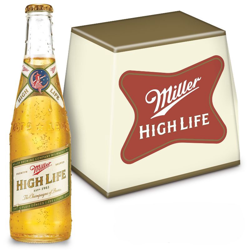 slide 1 of 8, Miller High Life Beer - 12pk/12 fl oz Bottles, 12 ct; 12 fl oz