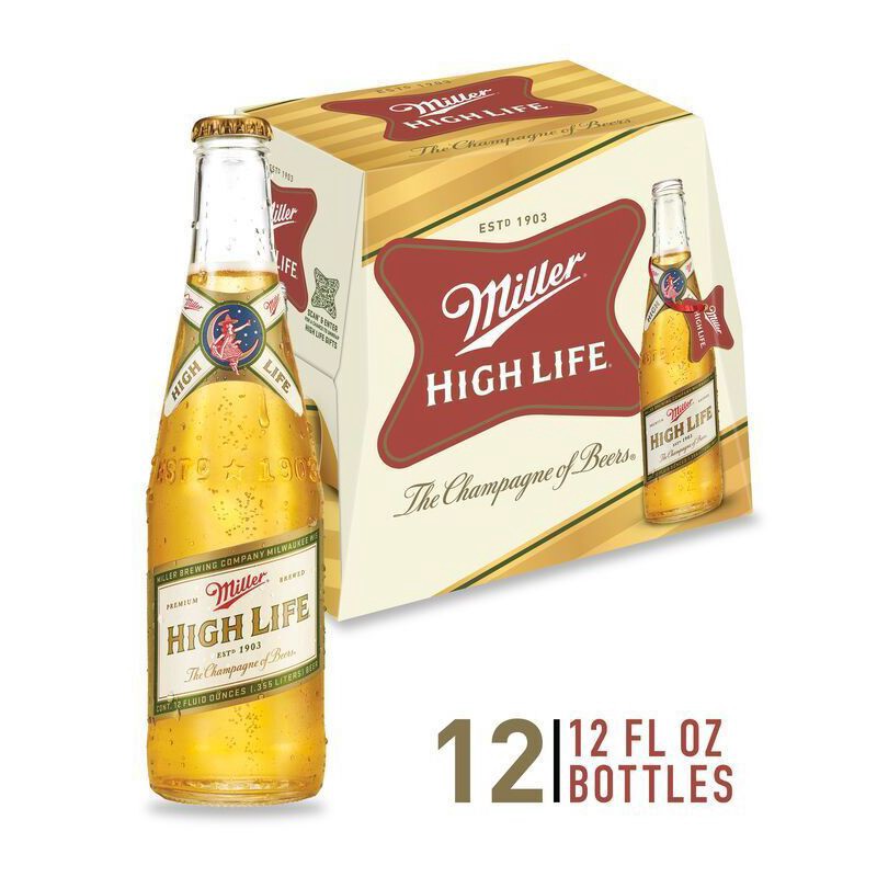 slide 1 of 8, Miller High Life Beer - 12pk/12 fl oz Bottles, 12 ct; 12 fl oz