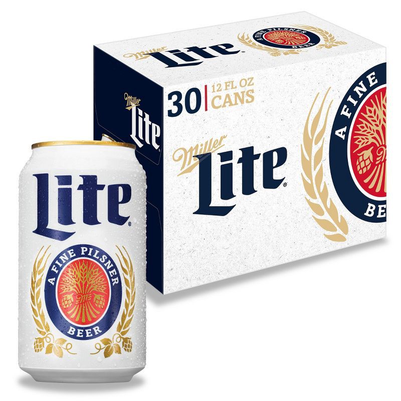 slide 1 of 9, Miller Lite Beer - 30pk/12 fl oz Cans, 30 ct; 12 fl oz