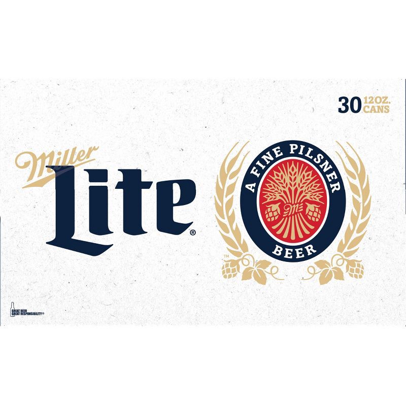 slide 8 of 9, Miller Lite Beer - 30pk/12 fl oz Cans, 30 ct; 12 fl oz