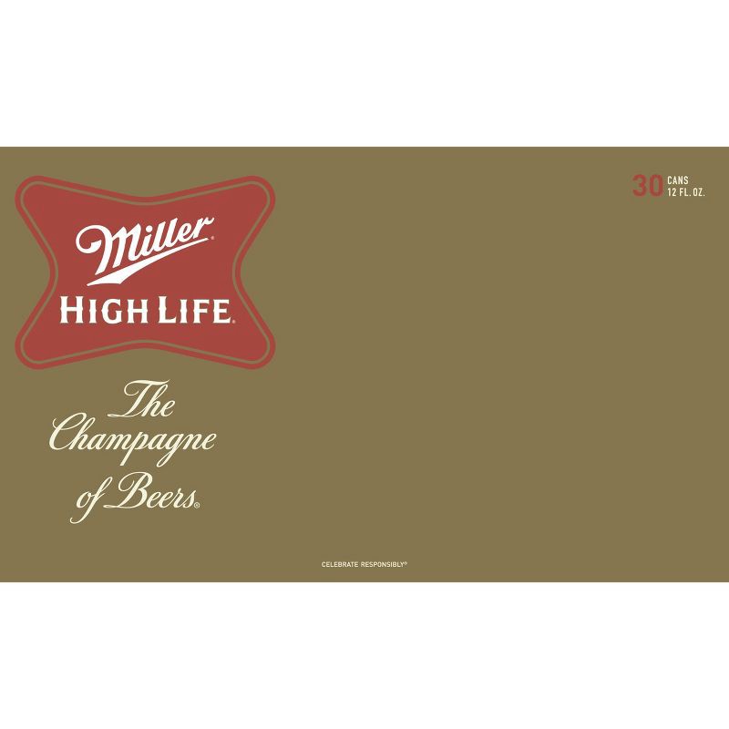 slide 7 of 8, Miller High Life Beer - 30pk/12 fl oz Cans, 30 ct; 12 fl oz