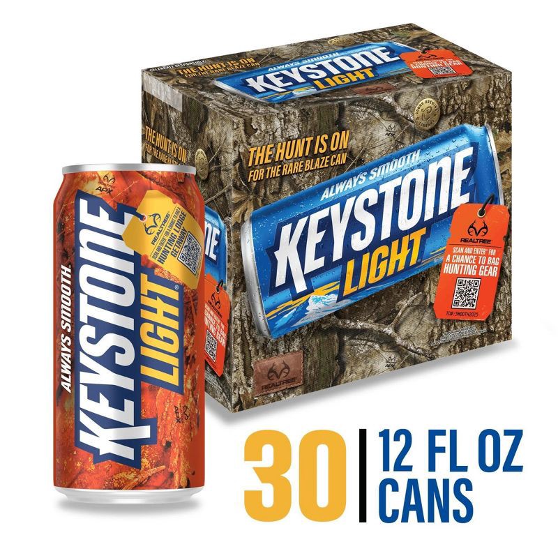 slide 1 of 7, Keystone Light Beer - 30pk/12 fl oz Cans, 30 ct; 12 fl oz
