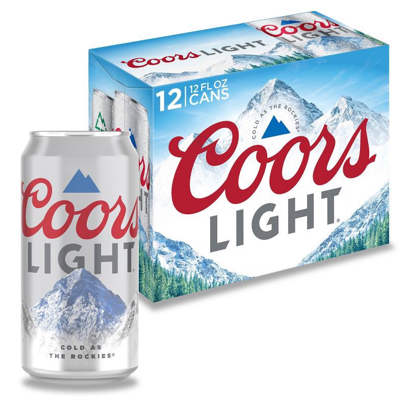 slide 1 of 10, Coors Light Beer - 12pk/12 fl oz Cans, 12 ct; 12 fl oz