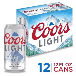 Coors Light Beer - 12pk/12 fl oz Cans