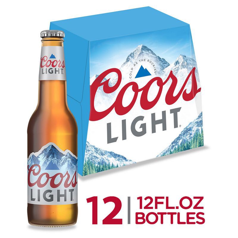 slide 1 of 7, Coors Light Beer - 12pk/12 fl oz Bottles, 12 ct; 12 fl oz