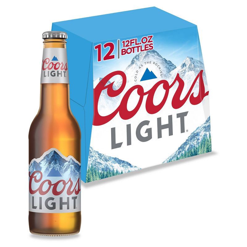 slide 1 of 7, Coors Light Beer - 12pk/12 fl oz Bottles, 12 ct; 12 fl oz