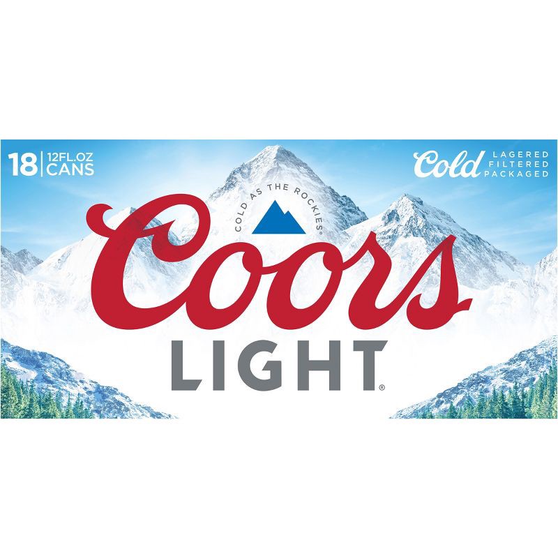 slide 8 of 10, Coors Light Beer - 18pk/12 fl oz Cans, 18 ct; 12 fl oz