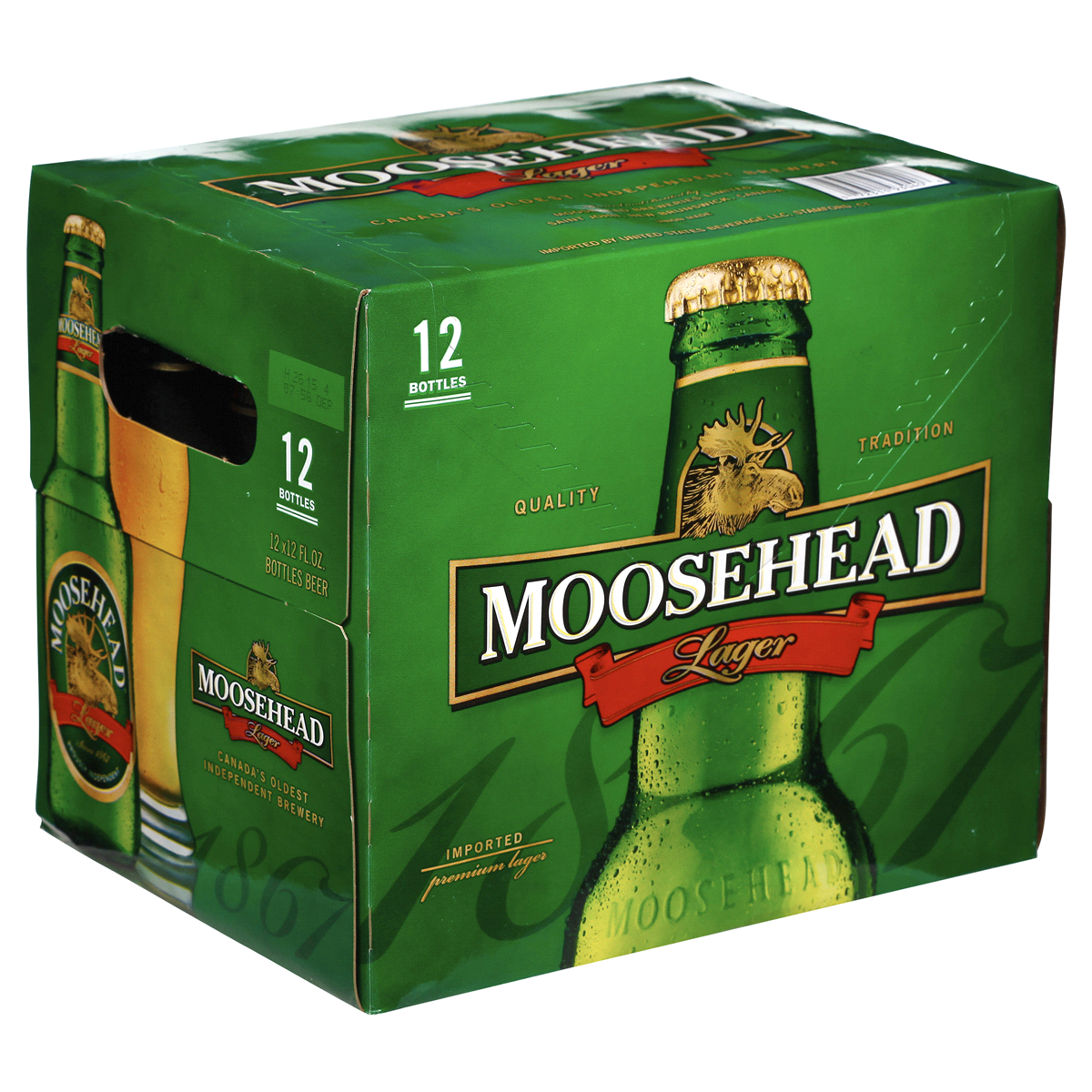slide 3 of 6, Moosehead Lager Beer - 12pk/12 fl oz Bottles, 12 ct; 12 fl oz