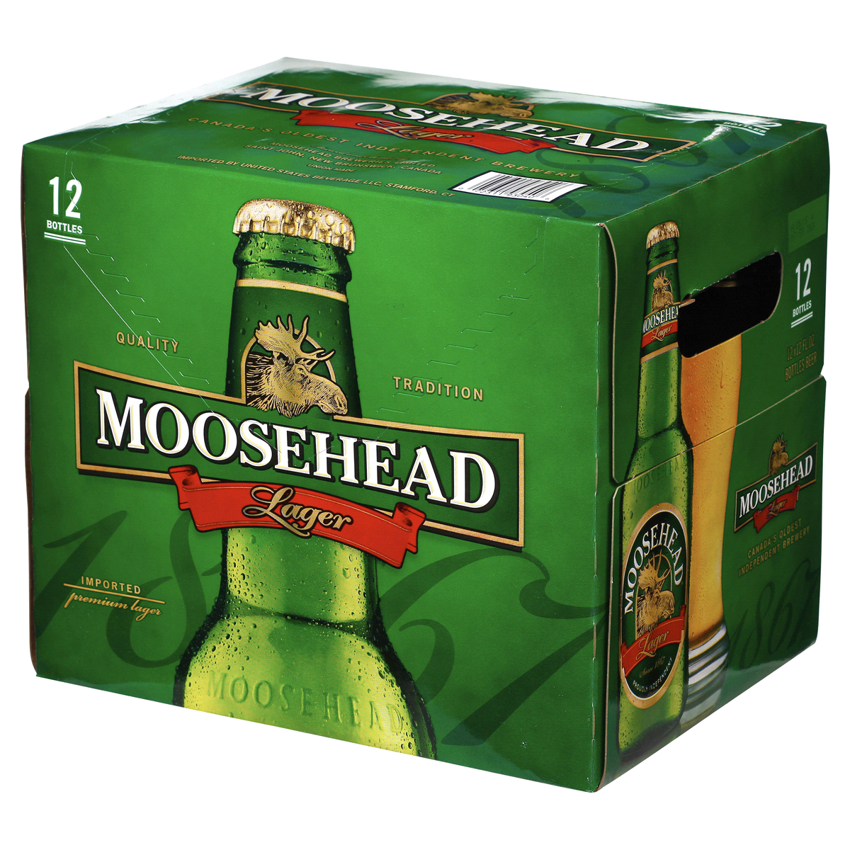 slide 6 of 6, Moosehead Lager Beer - 12pk/12 fl oz Bottles, 12 ct; 12 fl oz