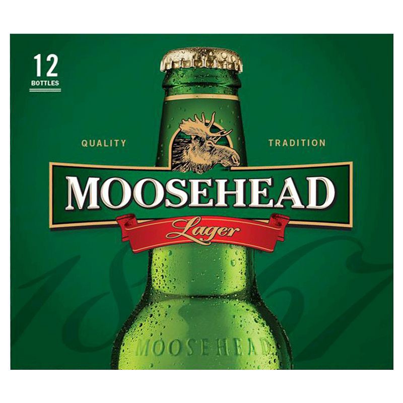 slide 1 of 6, Moosehead Lager Beer - 12pk/12 fl oz Bottles, 12 ct; 12 fl oz