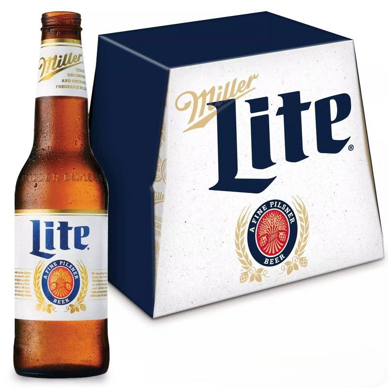 slide 1 of 9, Miller Lite Beer - 12pk/12 fl oz Bottles, 12 ct; 12 fl oz