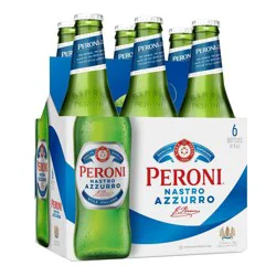 Peroni Nastro Azzurro Lager Beer - 6pk/12 fl oz Bottles