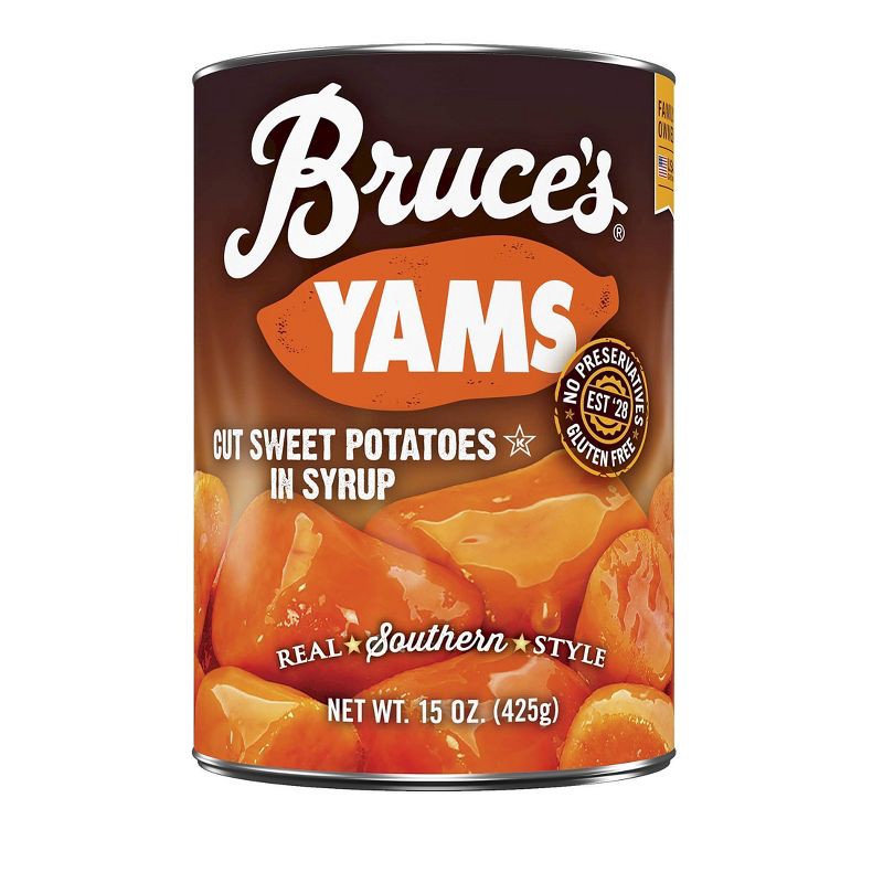 slide 1 of 4, Bruce's Yams Cut Sweet Potatoes in Syrup - 15oz, 15 oz