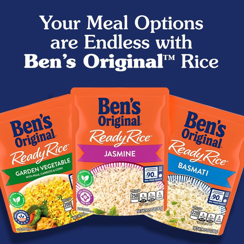 slide 6 of 6, Ben's Original Ready Rice Long Grain & Wild Rice Microwavable Pouch - 8.8oz, 8.8 oz