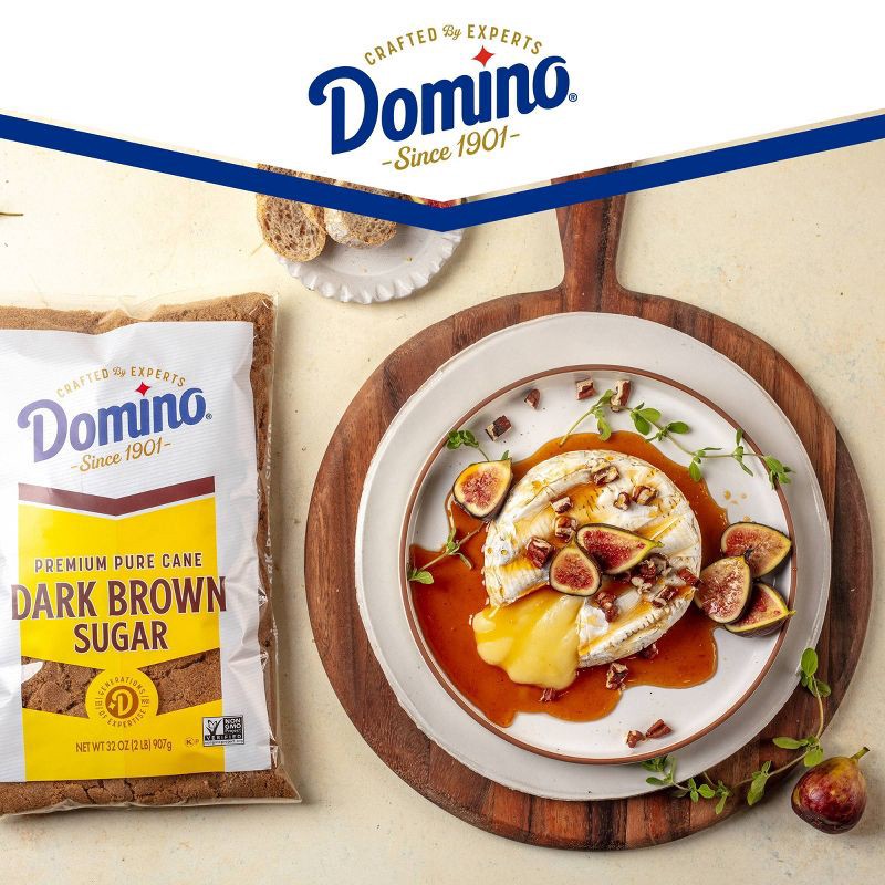 slide 3 of 5, Domino Premium Pure Cane Dark Brown Sugar - 2lbs, 2 lb