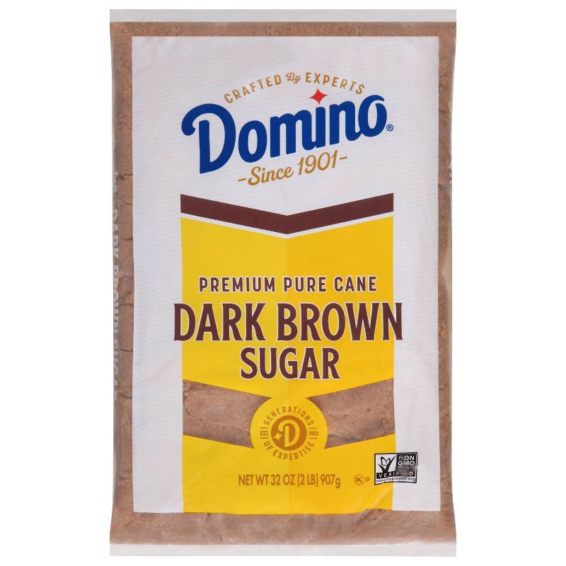slide 1 of 5, Domino Premium Pure Cane Dark Brown Sugar - 2lbs, 2 lb