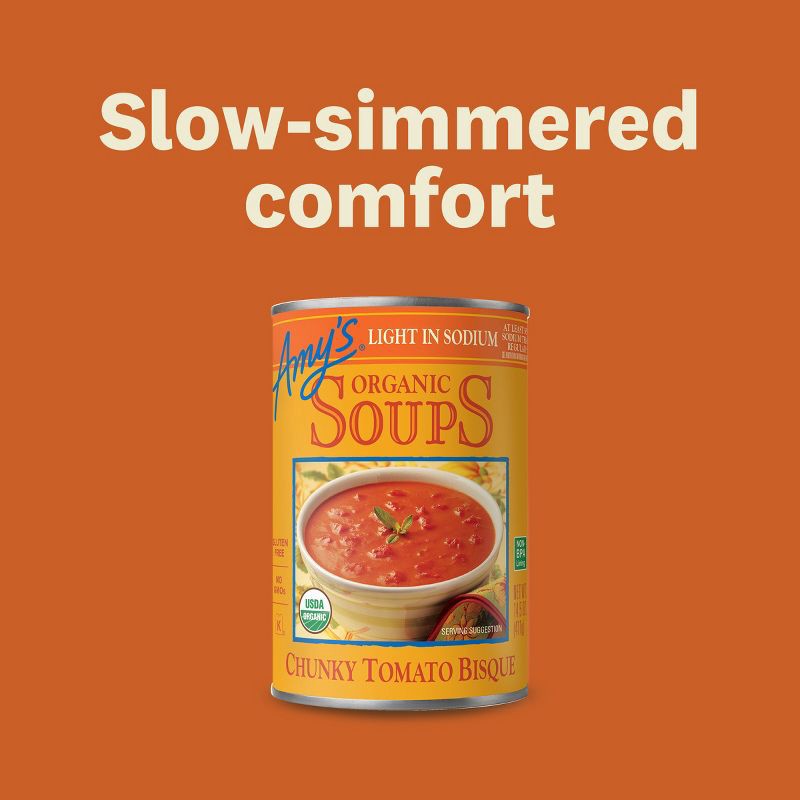 slide 9 of 11, Amy's Organic Gluten Free Low Sodium Chunky Tomato Bisque Soup - 14.5oz, 14.5 oz