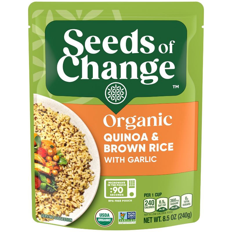 slide 3 of 7, Seeds of Change Organic Quinoa and Brown Rice Mix Microwavable Pouch - 8.5oz, 8.5 oz