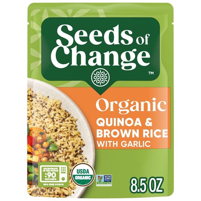 slide 1 of 7, Seeds of Change Organic Quinoa and Brown Rice Mix Microwavable Pouch - 8.5oz, 8.5 oz