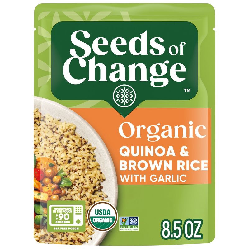 slide 1 of 7, Seeds of Change Organic Quinoa and Brown Rice Mix Microwavable Pouch - 8.5oz, 8.5 oz