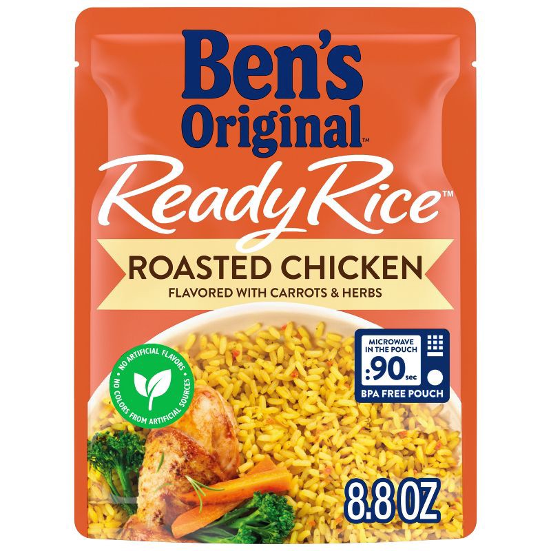 slide 1 of 6, Ben's Original Ready Rice Roasted Chicken Rice Microwavable Pouch - 8.8oz, 8.8 oz