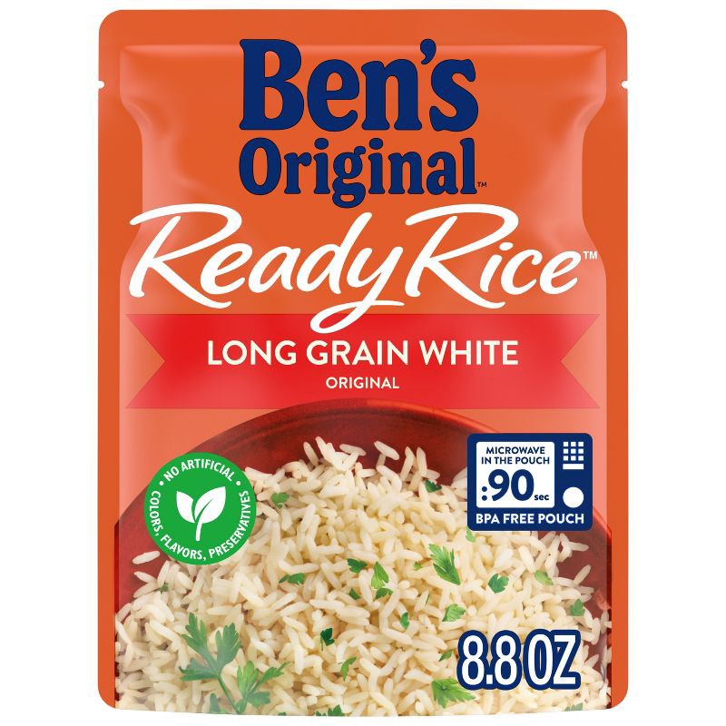 slide 1 of 6, Ben's Original Ready Rice White Rice Microwavable Pouch - 8.8oz, 8.8 oz