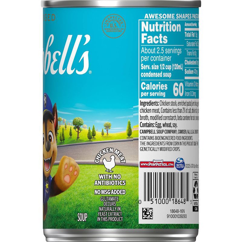 slide 11 of 11, Campbell's PAW Patrol Chicken & Pasta Shapes Soup - 10.5oz, 10.5 oz