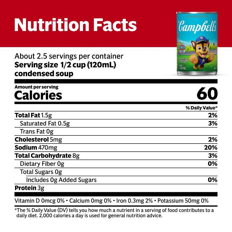 slide 8 of 11, Campbell's PAW Patrol Chicken & Pasta Shapes Soup - 10.5oz, 10.5 oz