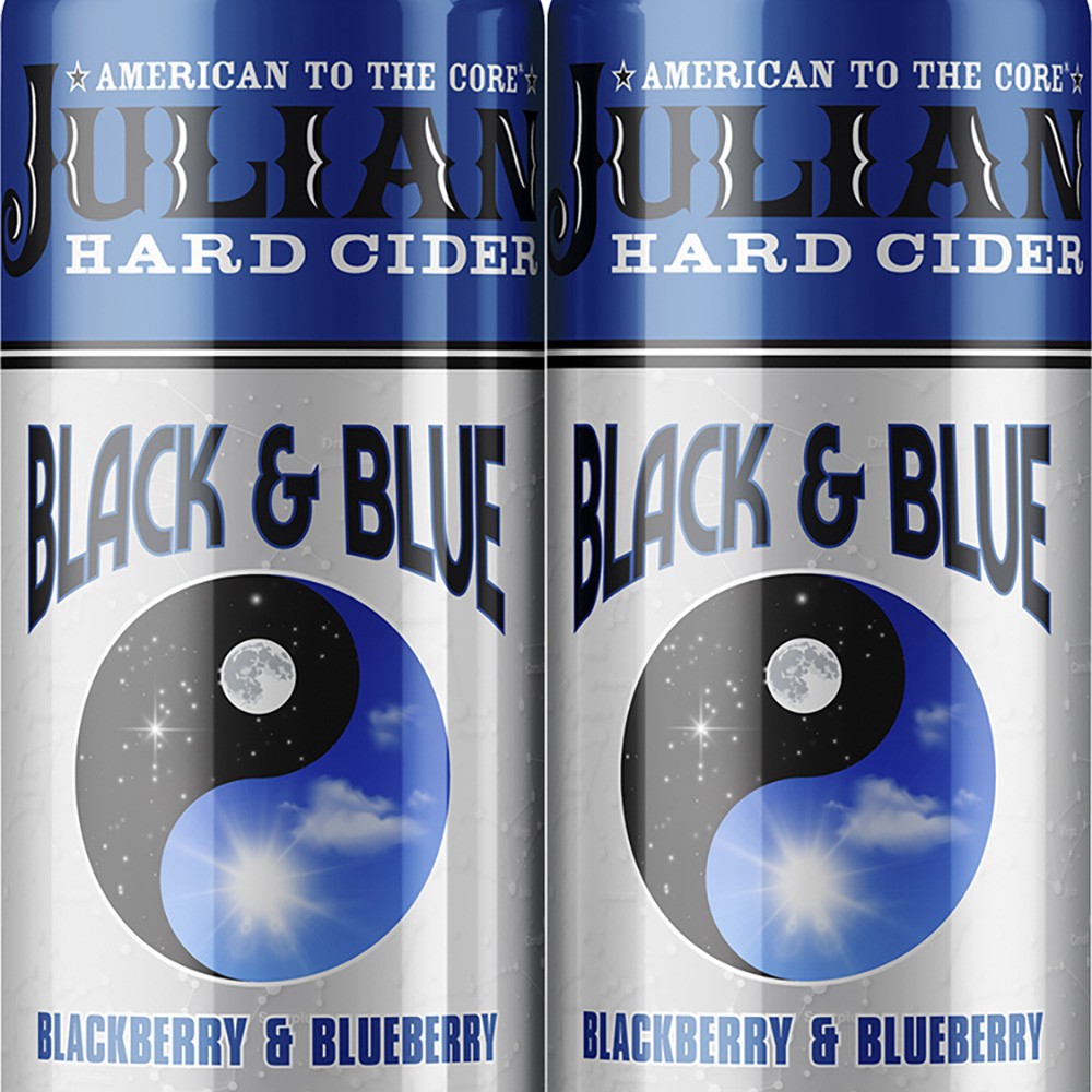 slide 1 of 1, Julian's Recipe Hard Cider Black And Blue, 4 ct; 16 oz