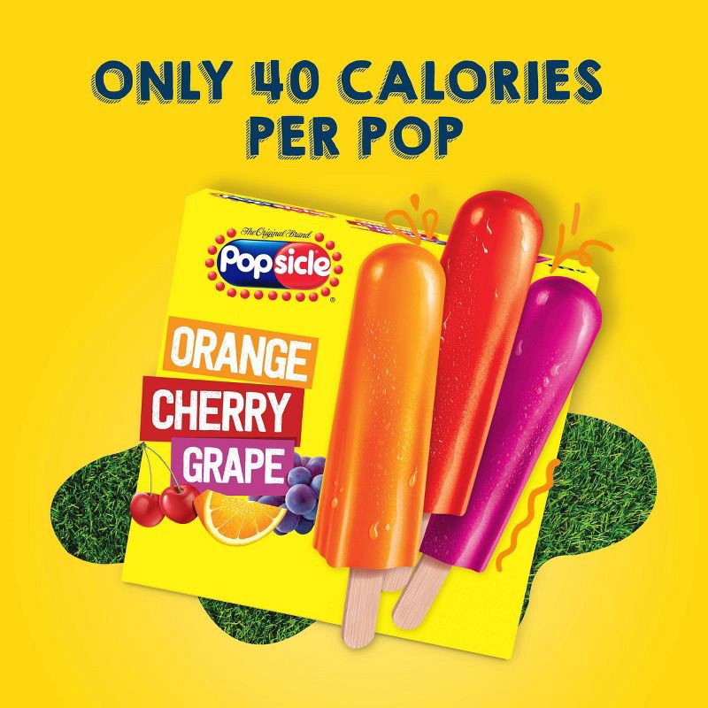 slide 4 of 12, Popsicle Orange Cherry Grape Variety Ice Pops - 18ct, 18 ct