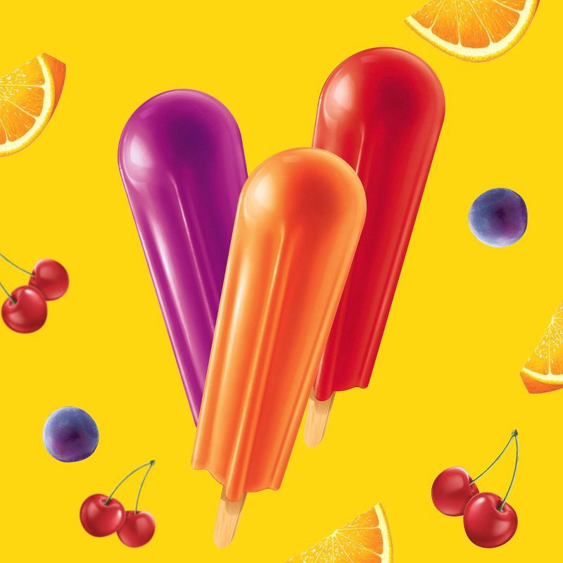 slide 11 of 12, Popsicle Orange Cherry Grape Variety Ice Pops - 18ct, 18 ct