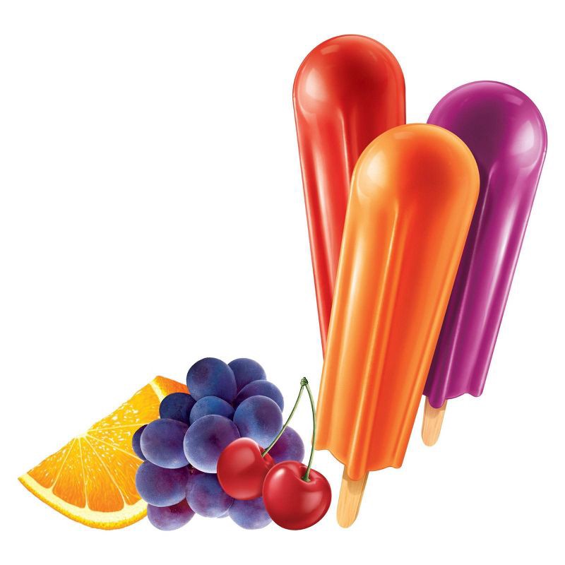 slide 4 of 12, Popsicle Orange Cherry Grape Variety Ice Pops - 18ct, 18 ct