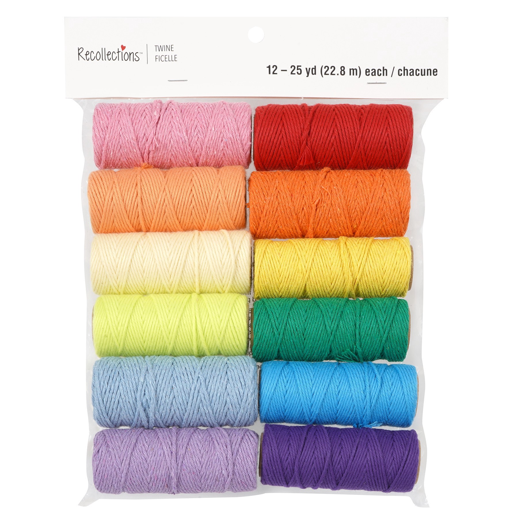 slide 3 of 4, Rainbow Jute Value Pack By Recollections, 25 yd