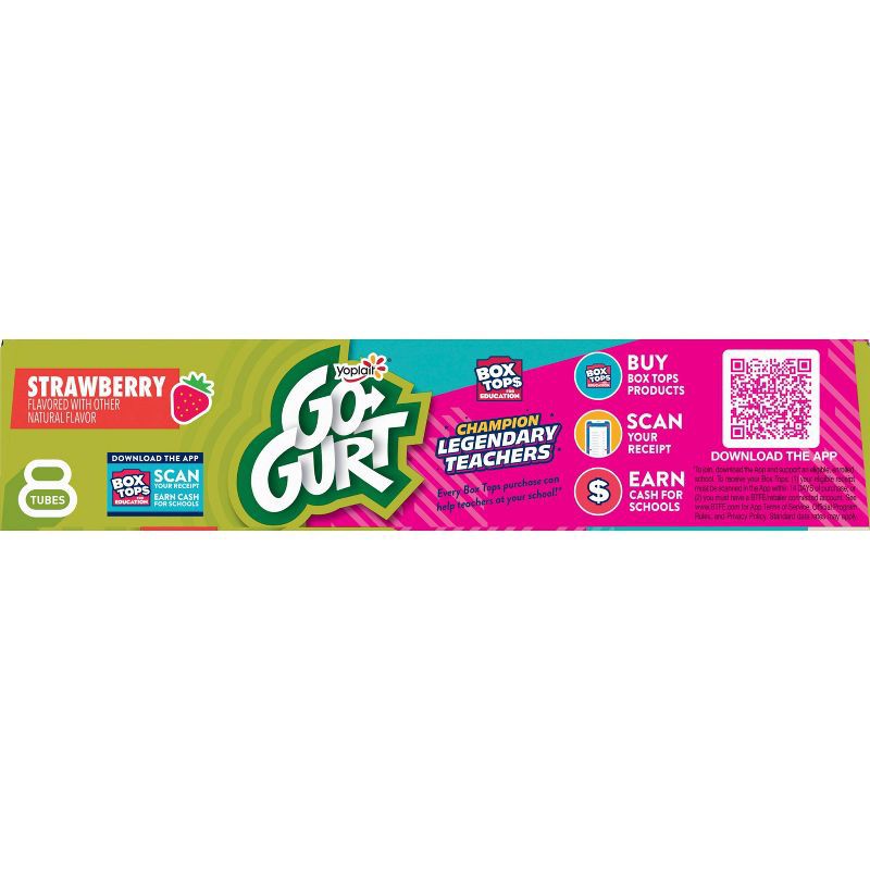 slide 5 of 20, Yoplait Go-Gurt Strawberry Fat Free Kids' Yogurt - 8pk/2oz Tubes, 8 ct; 2 oz