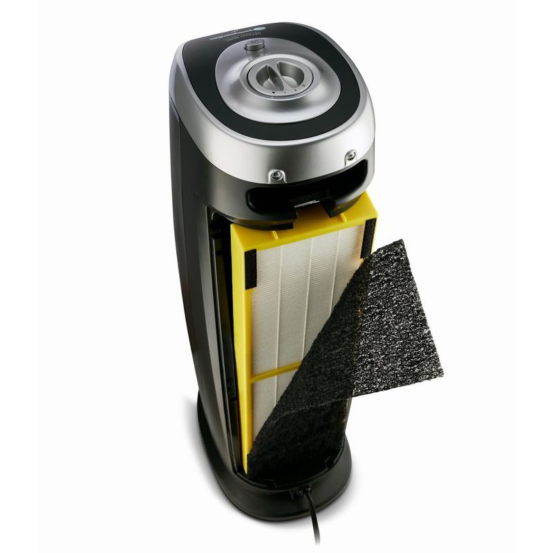 slide 7 of 15, Germ Guardian Air Purifier with HEPA Filter and UVC Black: Germicidal UV, Carbon Filter, 3 Settings, 500-800 sq. ft. Coverage, 1 ct