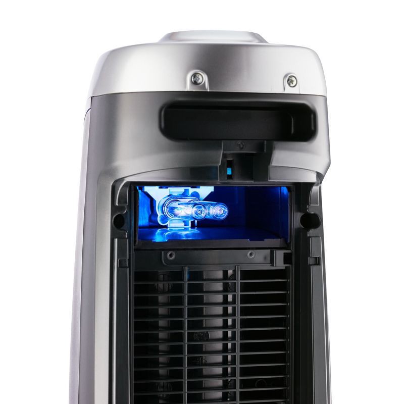 slide 13 of 15, Germ Guardian Air Purifier with HEPA Filter and UVC Black: Germicidal UV, Carbon Filter, 3 Settings, 500-800 sq. ft. Coverage, 1 ct