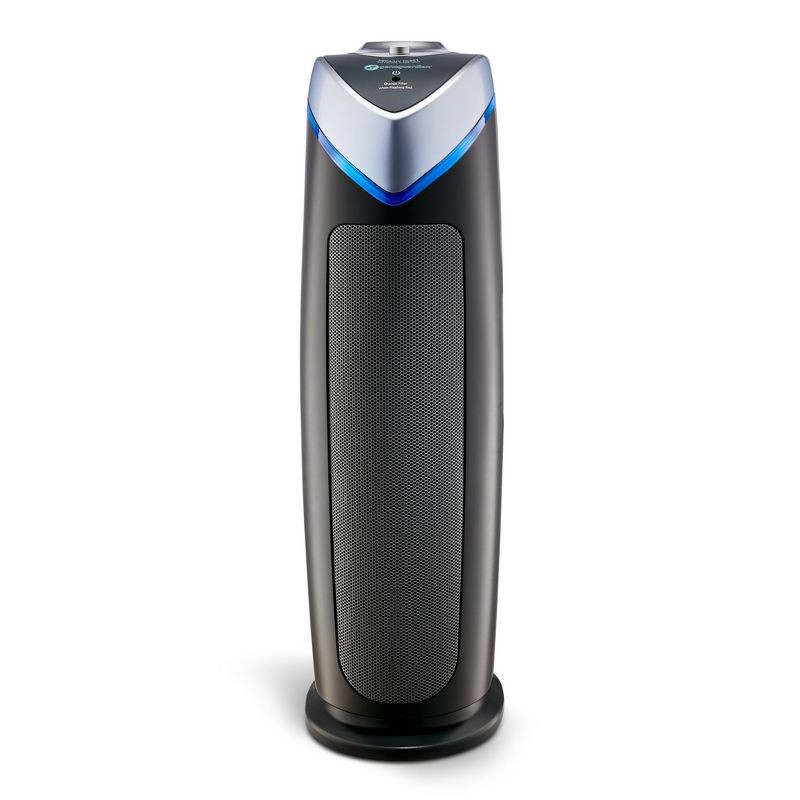 slide 14 of 15, Germ Guardian Air Purifier with HEPA Filter and UVC Black: Germicidal UV, Carbon Filter, 3 Settings, 500-800 sq. ft. Coverage, 1 ct