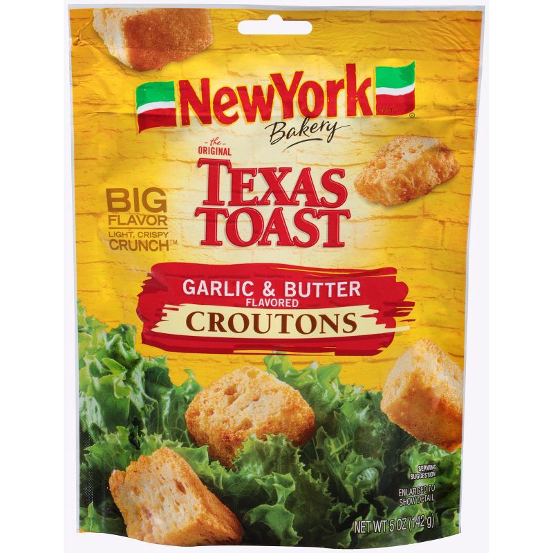 slide 1 of 3, New York Bakery Texas Toast Garlic and Butter Flavored Croutons - 5oz, 5 oz