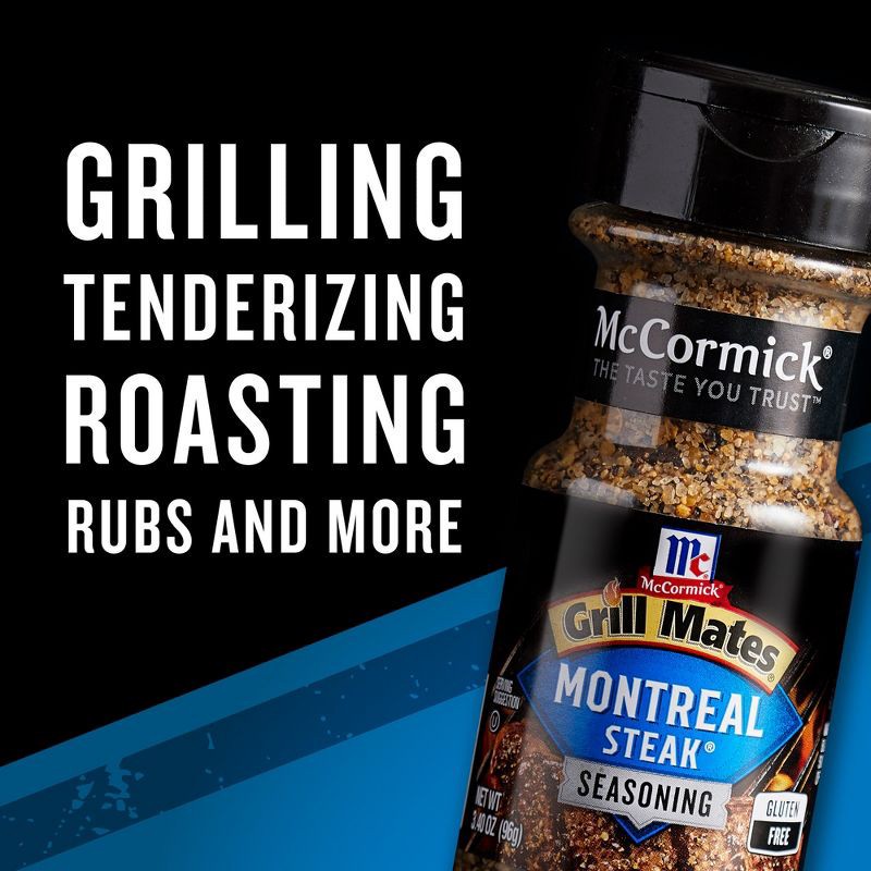 slide 5 of 23, McCormick Grill Mates Gluten Free Montreal Steak Seasoning - 3.4oz, 3.4 oz