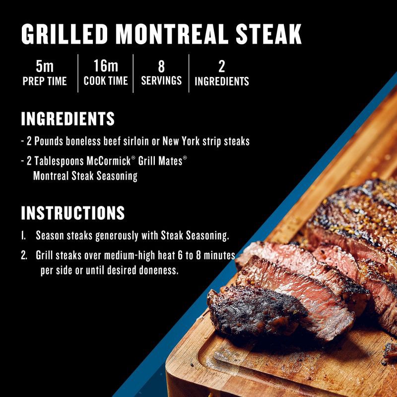 slide 7 of 26, McCormick Grill Mates Gluten Free Montreal Steak Seasoning - 3.4oz, 3.4 oz