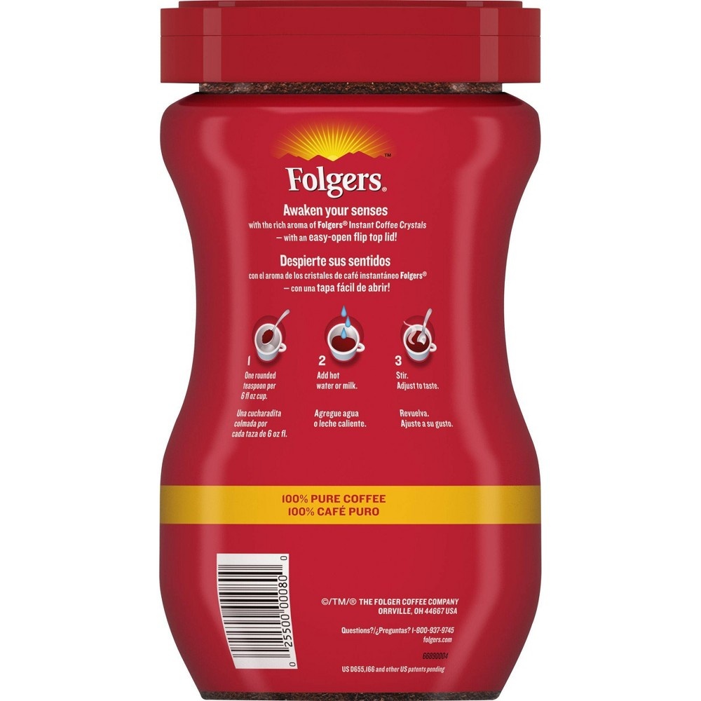 slide 2 of 5, Folgers Classic Medium Roast Instant Coffee, 12 oz