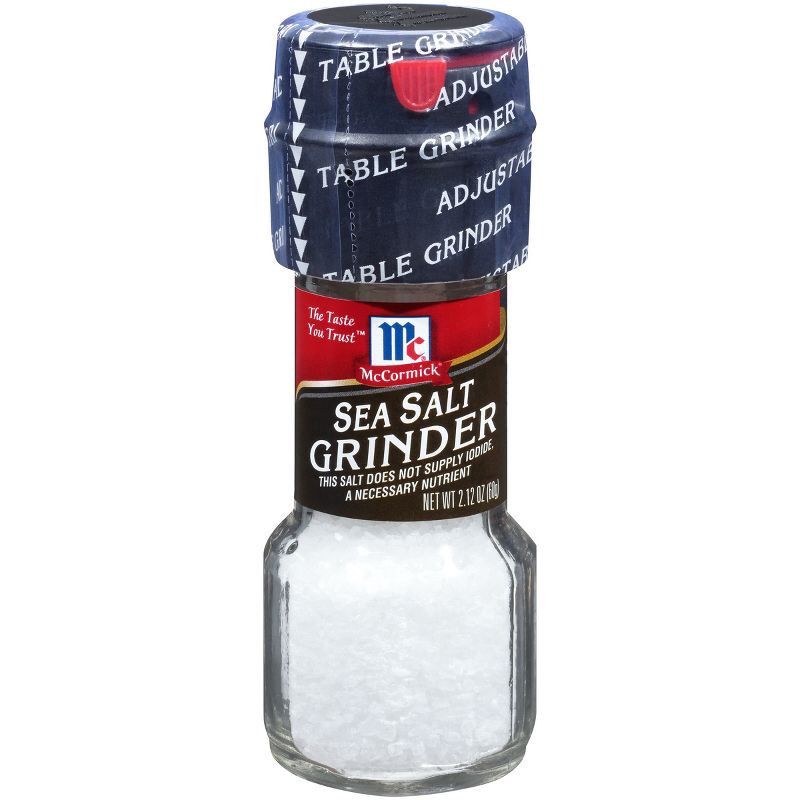 slide 1 of 8, McCormick Sea Salt Grinder - 2.12 oz, 2.12 oz