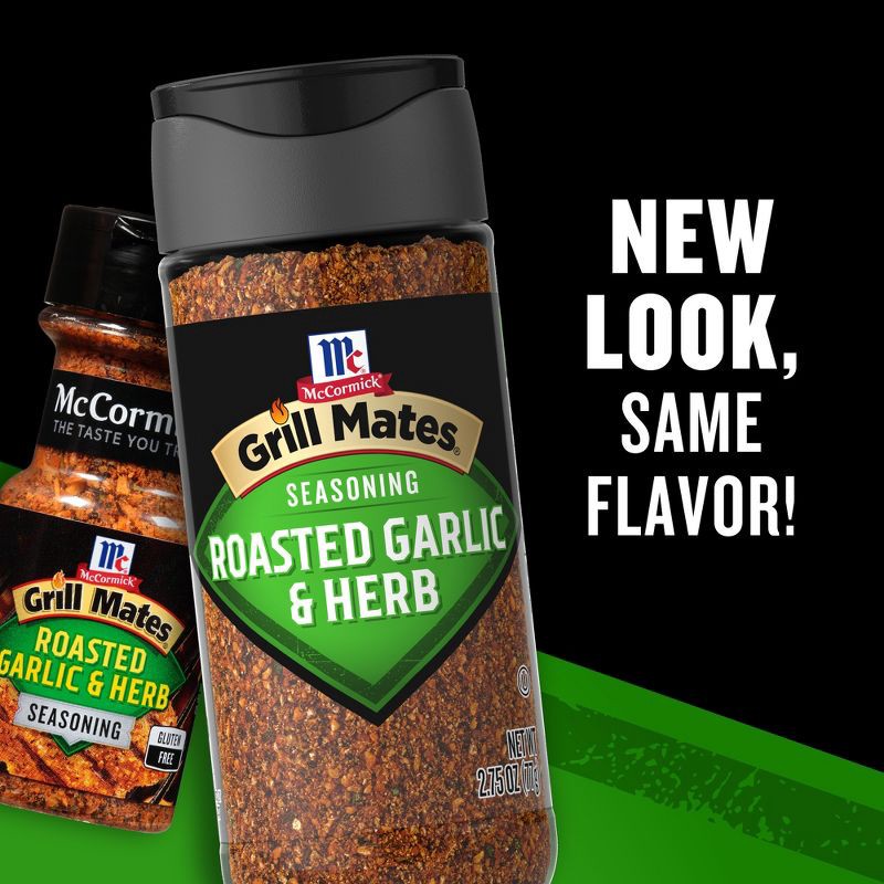slide 2 of 18, McCormick Grill Mates Gluten Free Roasted Garlic & Herb Seasoning - 2.75oz, 2.75 oz