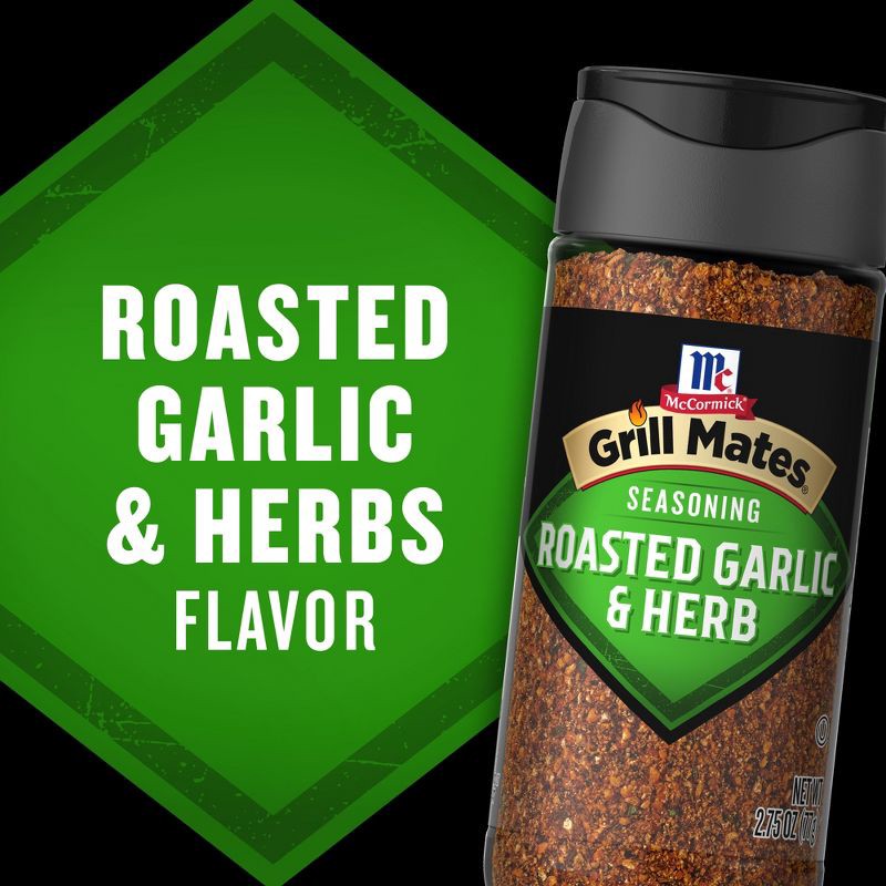 slide 13 of 18, McCormick Grill Mates Gluten Free Roasted Garlic & Herb Seasoning - 2.75oz, 2.75 oz