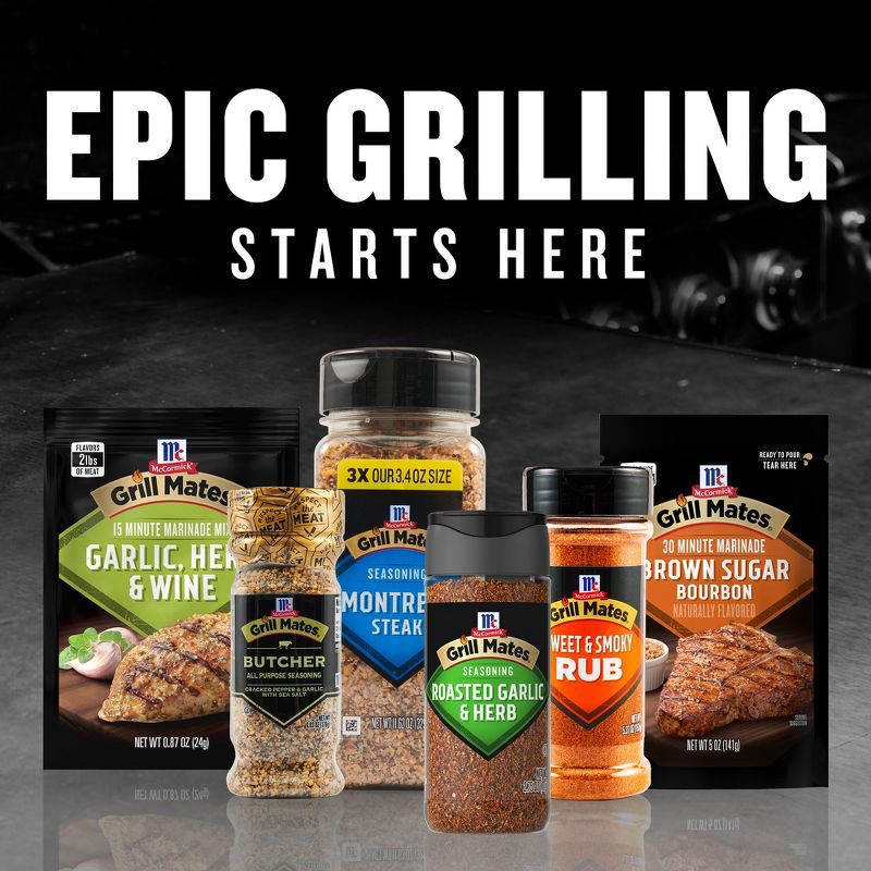 slide 18 of 18, McCormick Grill Mates Gluten Free Roasted Garlic & Herb Seasoning - 2.75oz, 2.75 oz