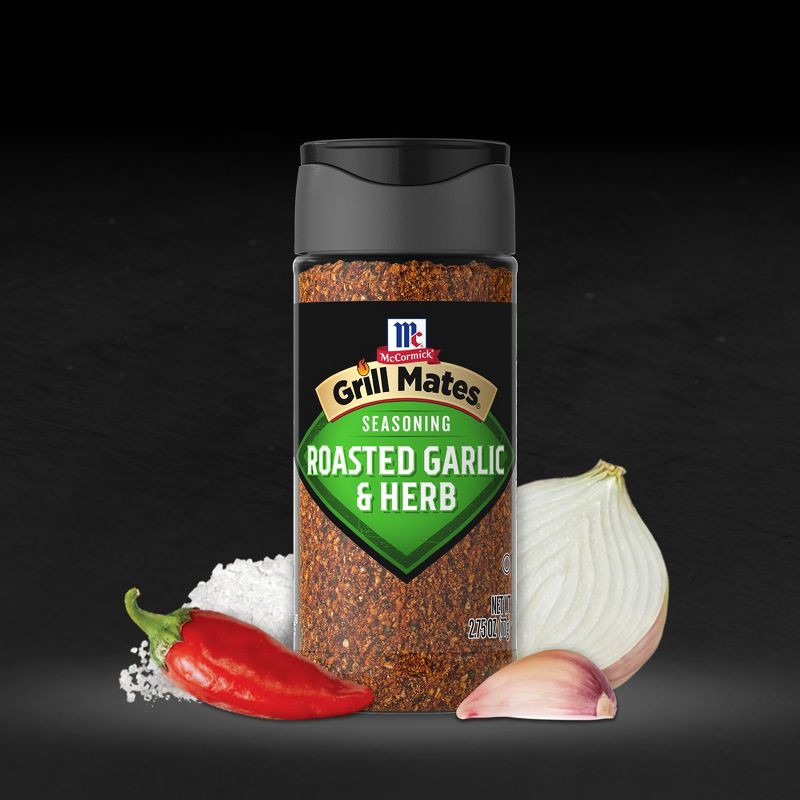 slide 8 of 18, McCormick Grill Mates Gluten Free Roasted Garlic & Herb Seasoning - 2.75oz, 2.75 oz