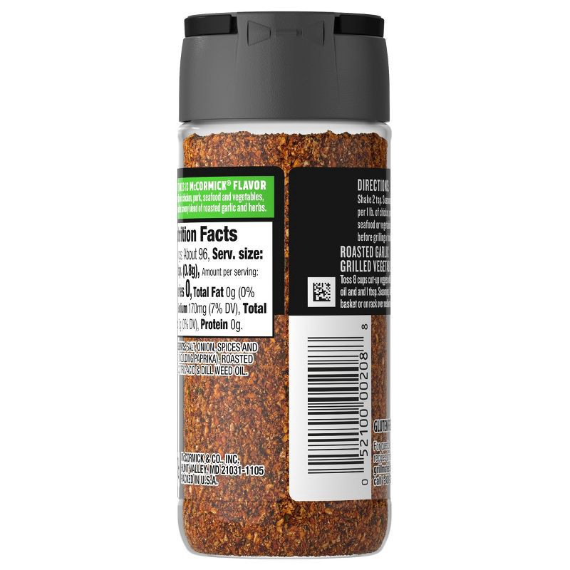 slide 8 of 16, McCormick Grill Mates Gluten Free Roasted Garlic & Herb Seasoning - 2.75oz, 2.75 oz